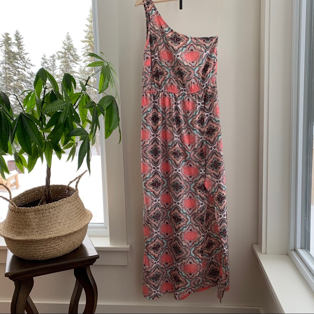 Charlotte Russe One Shoulder Maxi Dress